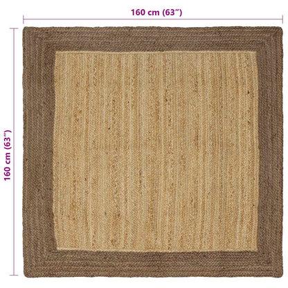 Tappeti per area Naturale e Grigio 160 x 160 cm Juta | homemem39