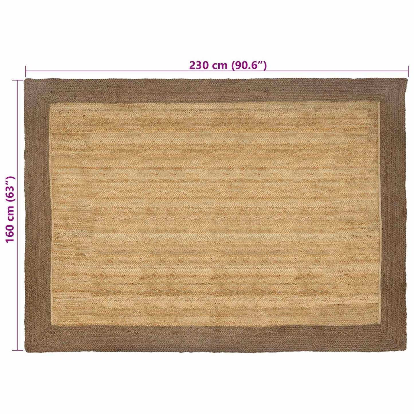 Tappeti per area Grigio 160 x 230 cm Juta