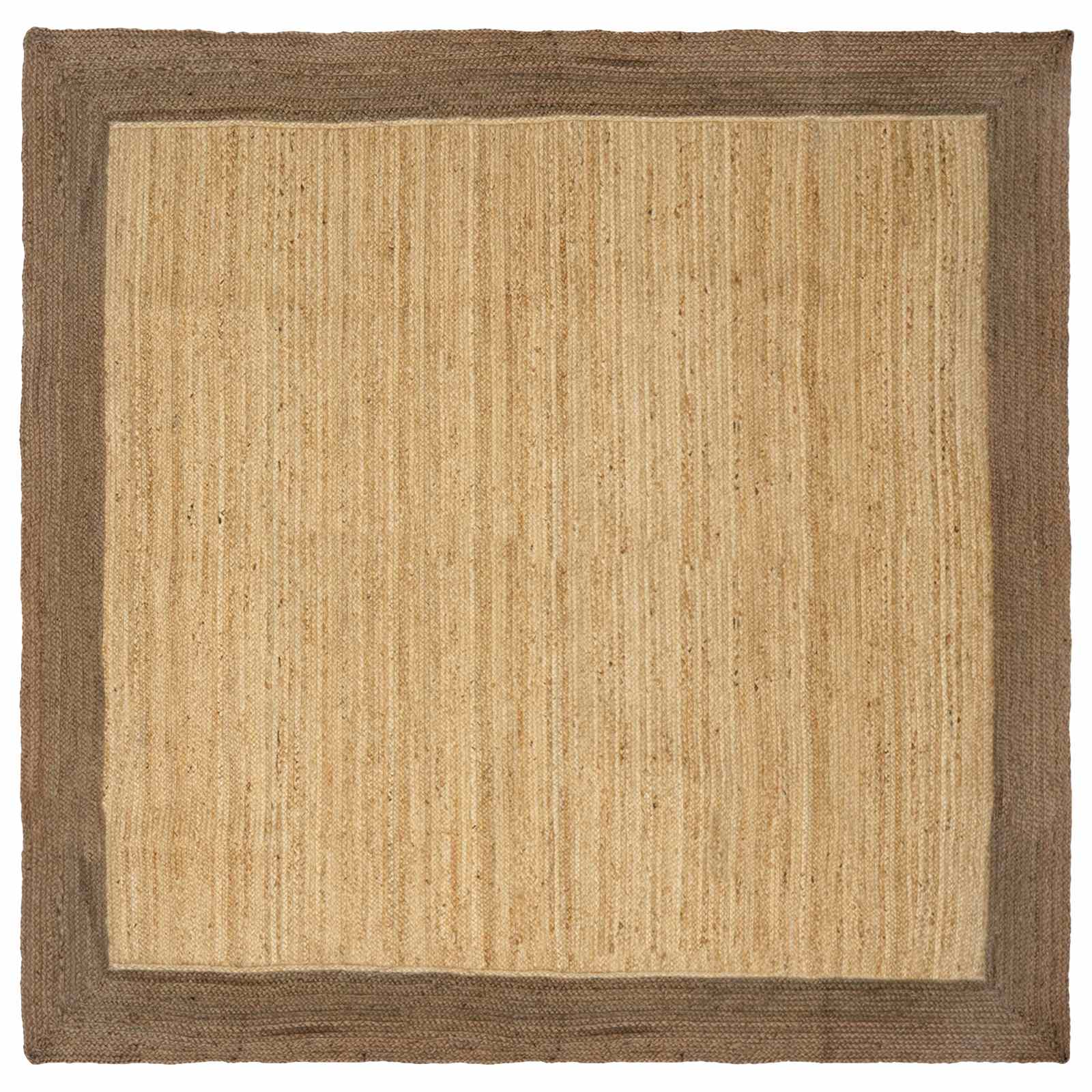 Tappeti per area Naturale e Grigio 240 x 240 cm Juta | homemem39
