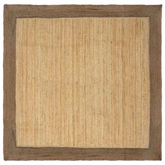 Tappeti per area Naturale e Grigio 240 x 240 cm Juta | homemem39