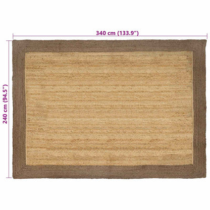Tappeti per area Naturale e Grigio 240 x 340 cm Juta | homemem39