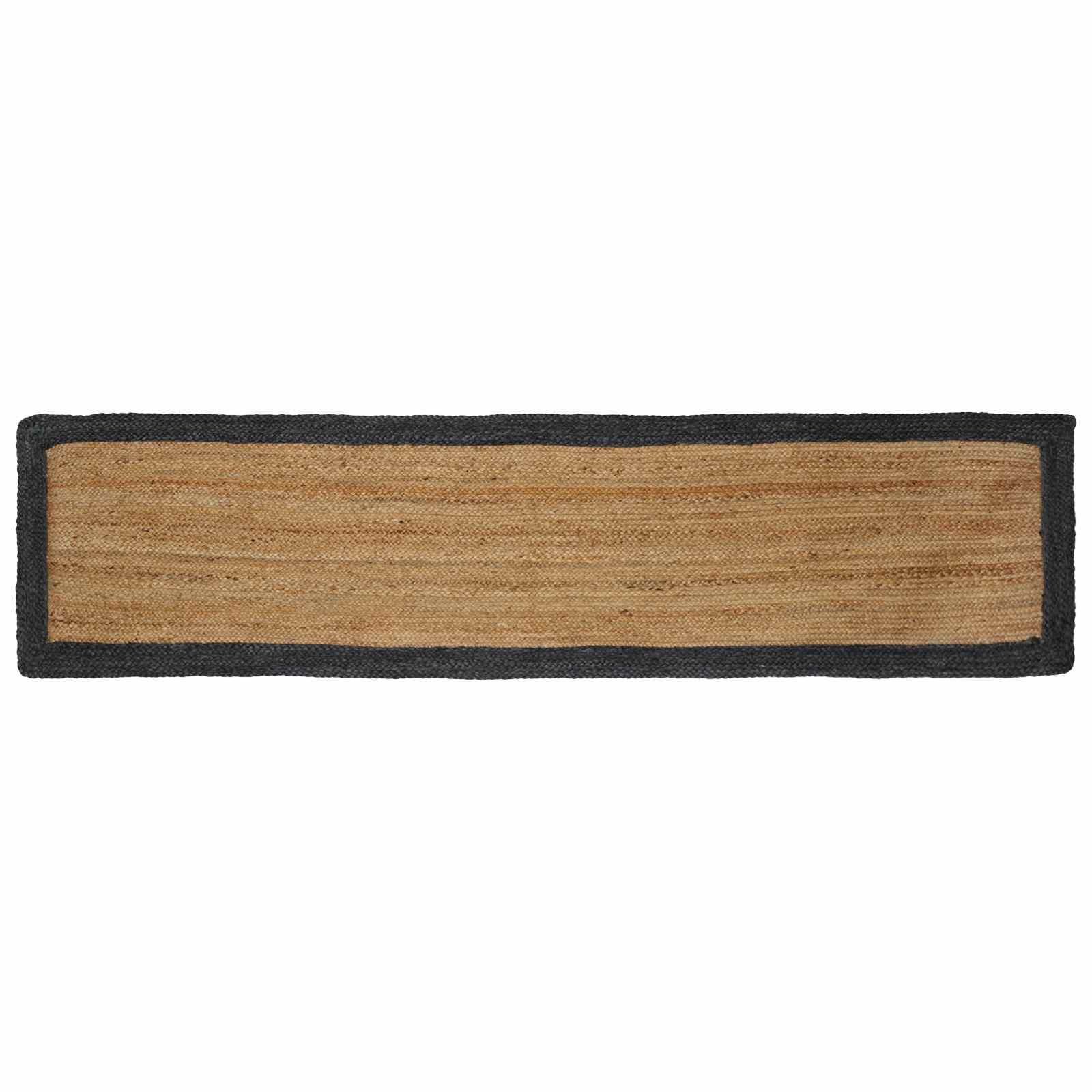 Tappeti per area Naturale e Grigio Scuro 60 x 250 cm Juta | homemem39