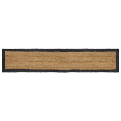 Tappeti per area Naturale e Grigio Scuro 60 x 400 cm Juta | homemem39