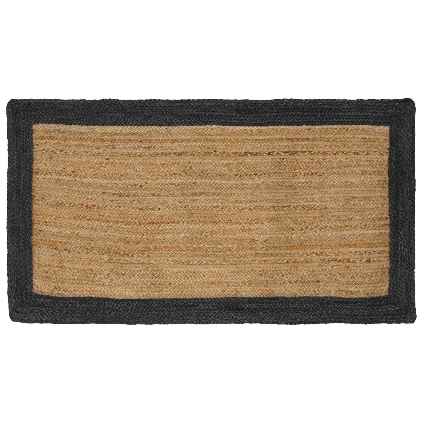 Tappeti per area Naturale e Grigio Scuro 80 x 150 cm Juta | homemem39