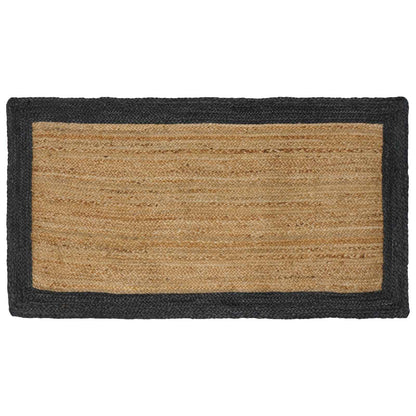 Tappeti per area Naturale e Grigio Scuro 80 x 150 cm Juta | homemem39