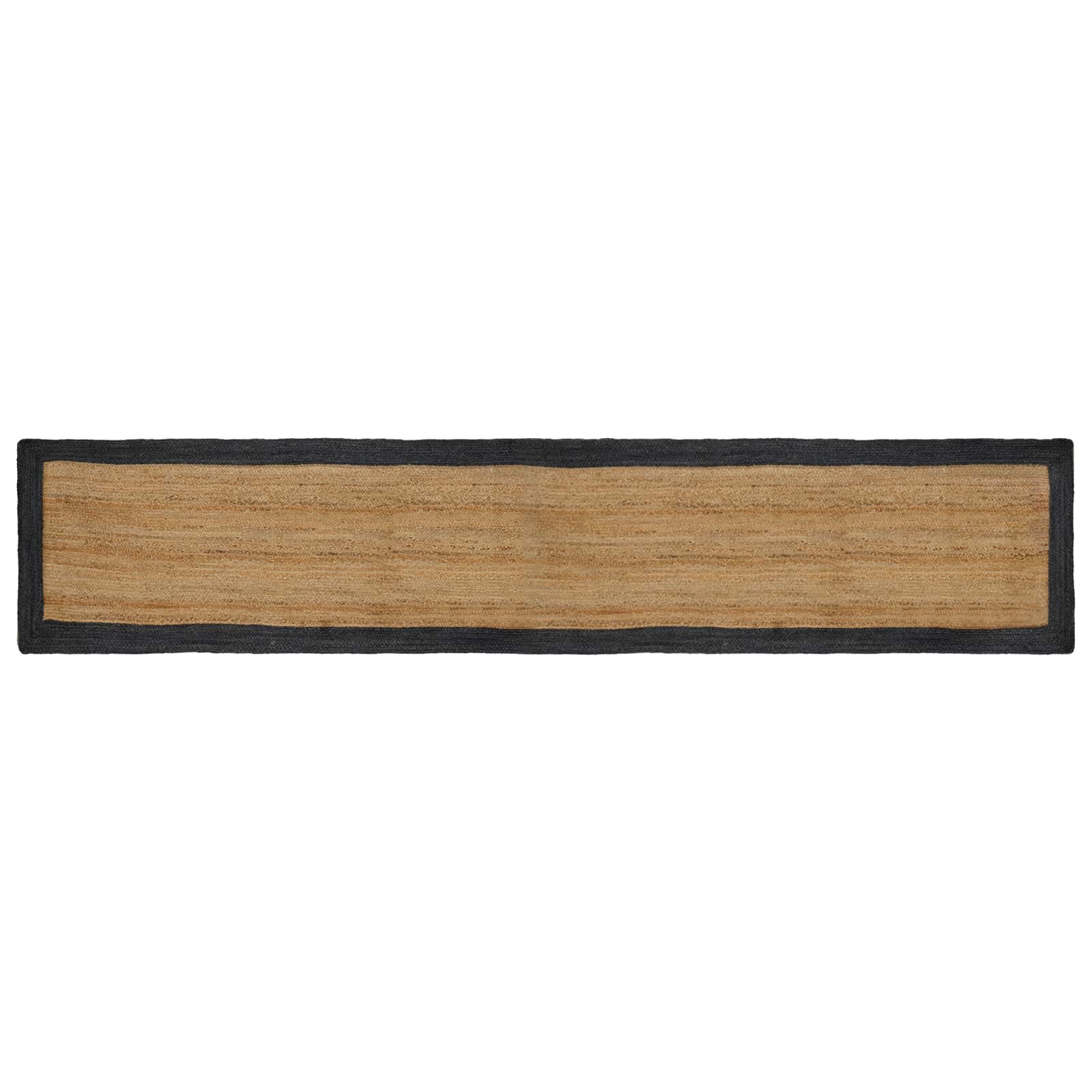 Tappeti per area Naturale e Grigio Scuro 80 x 400 cm Juta | homemem39