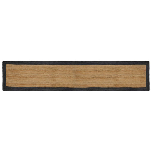 Tappeti per area Naturale e Grigio Scuro 80 x 400 cm Juta | homemem39