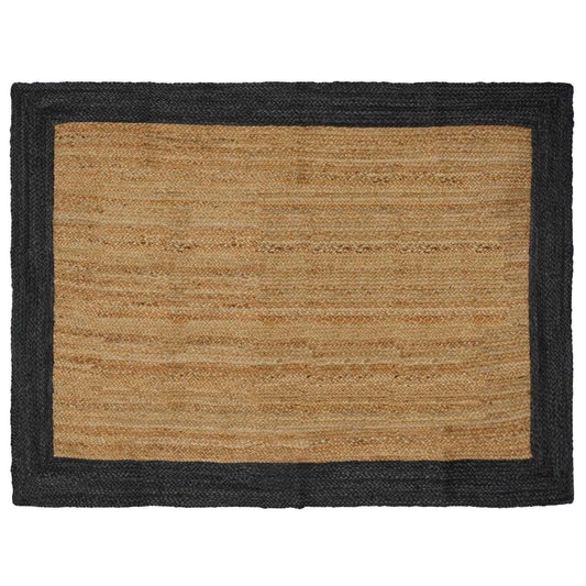 Tappeti per area Naturale e Grigio Scuro 140 x 200 cm Juta | homemem39