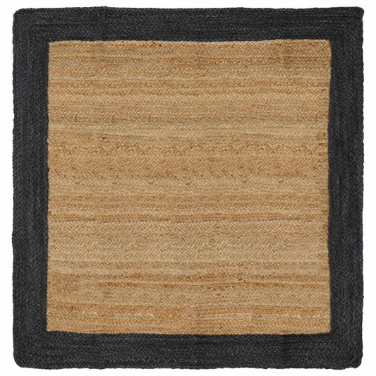 Tappeti per area Naturale e Grigio Scuro 160 x 160 cm Juta | homemem39
