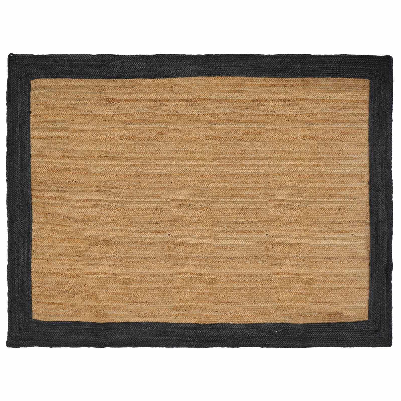 Tappeti per area Naturale e Grigio Scuro 240 x 340 cm Juta | homemem39
