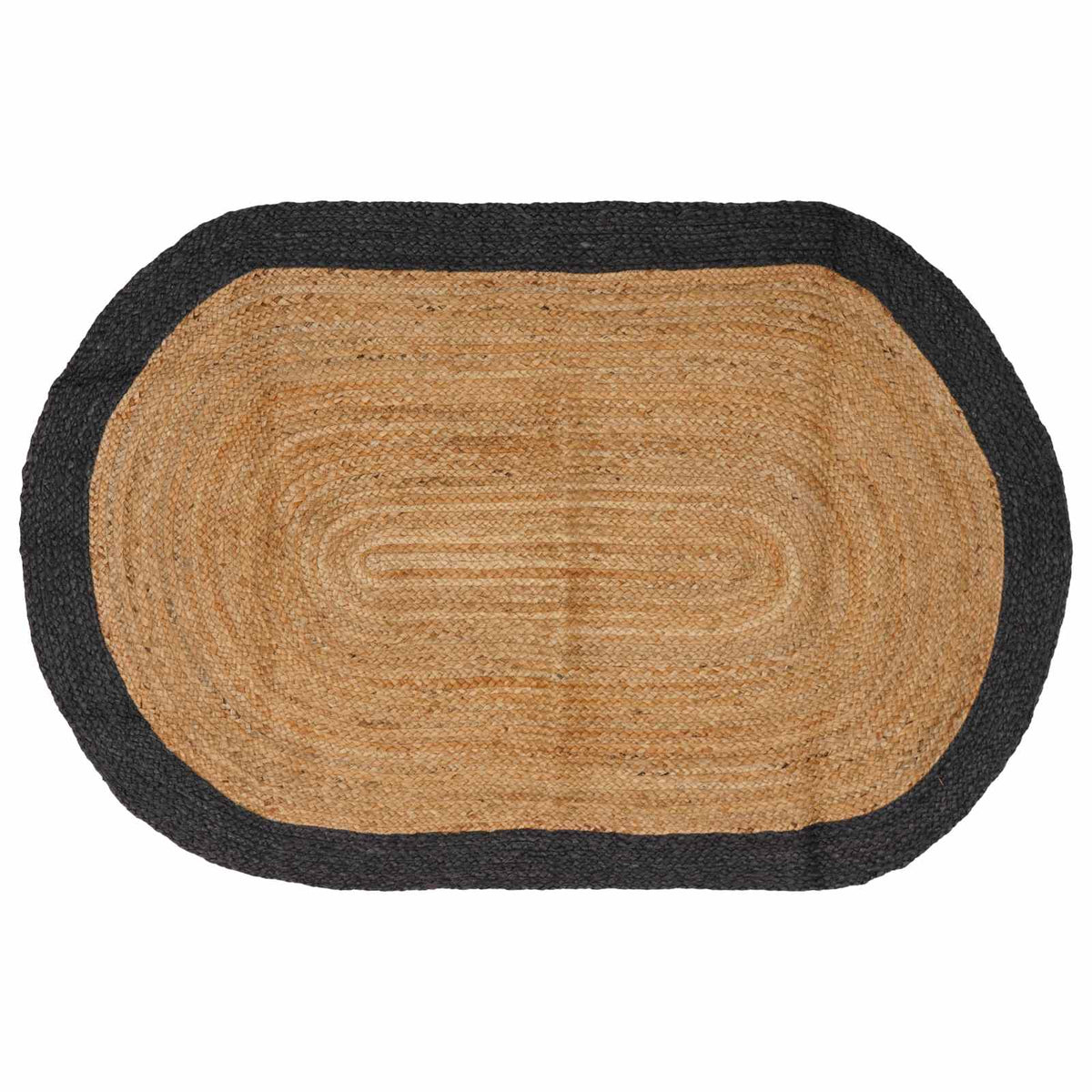 Tappeto da Area Grigio Scuro 152 x 245 cm Juta