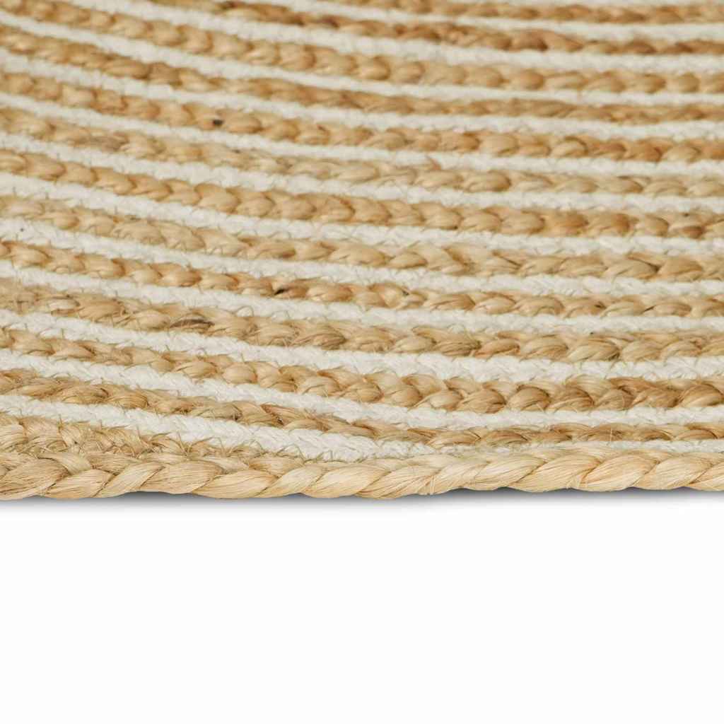 Tappeto Naturale e Bianco 240 x 240 cm Juta