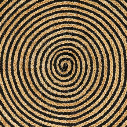 Tappeto Naturale e Nero 80 x 250 cm Juta
