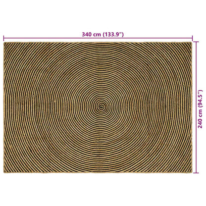 Tappeti per area Nero 240 x 340 cm Juta