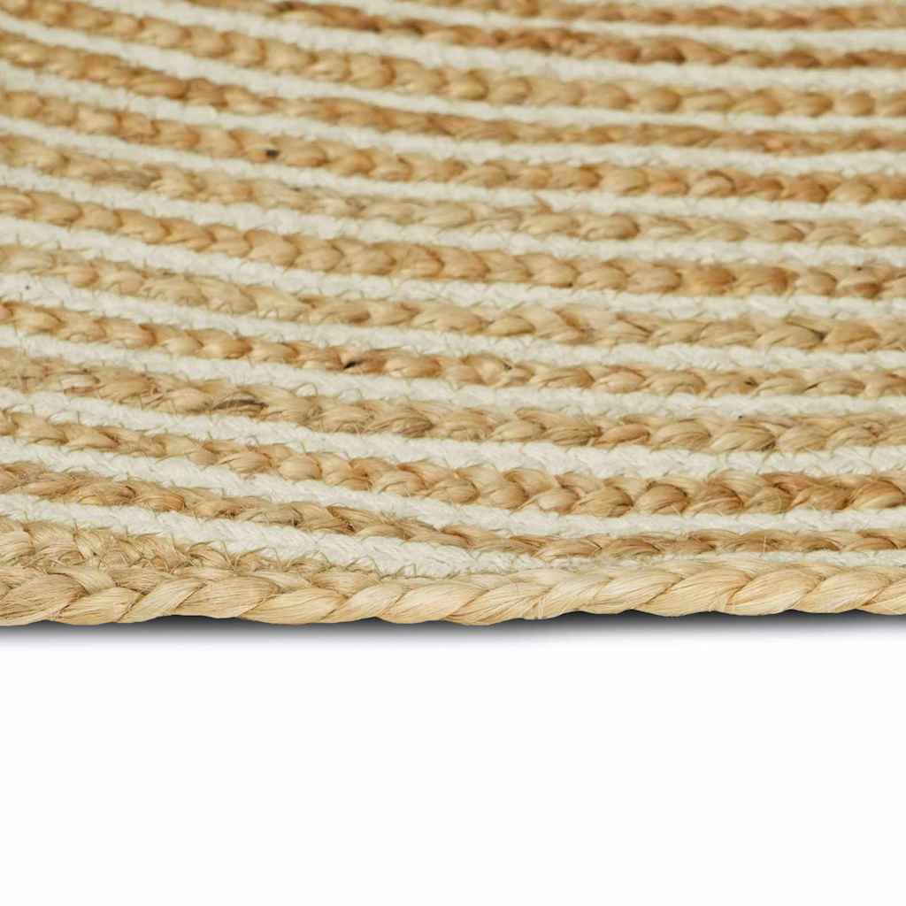 Tappeti per area Naturale e Bianco 100 x 152 cm Juta