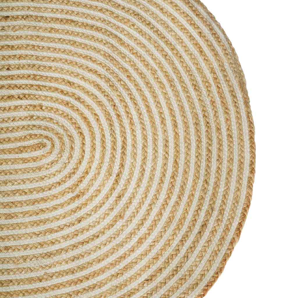 Tappeto Naturale e Bianco 100 x 152 cm Juta