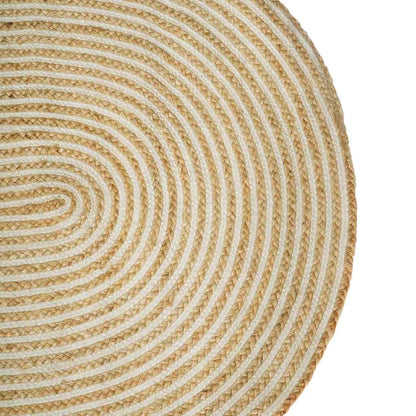 Tappeto Naturale e Bianco 205 x 305 cm Juta