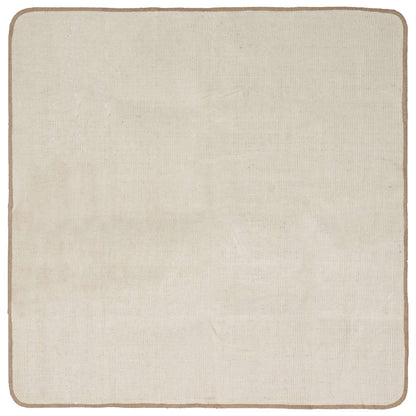 Tappeto da Area Marrone Chiaro 160 x 160 cm Juta