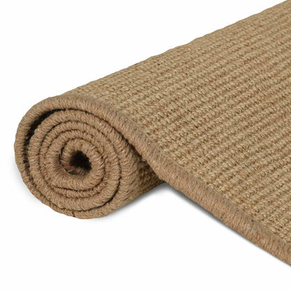 Tappeto da Area Marrone Chiaro 240 x 240 cm Juta