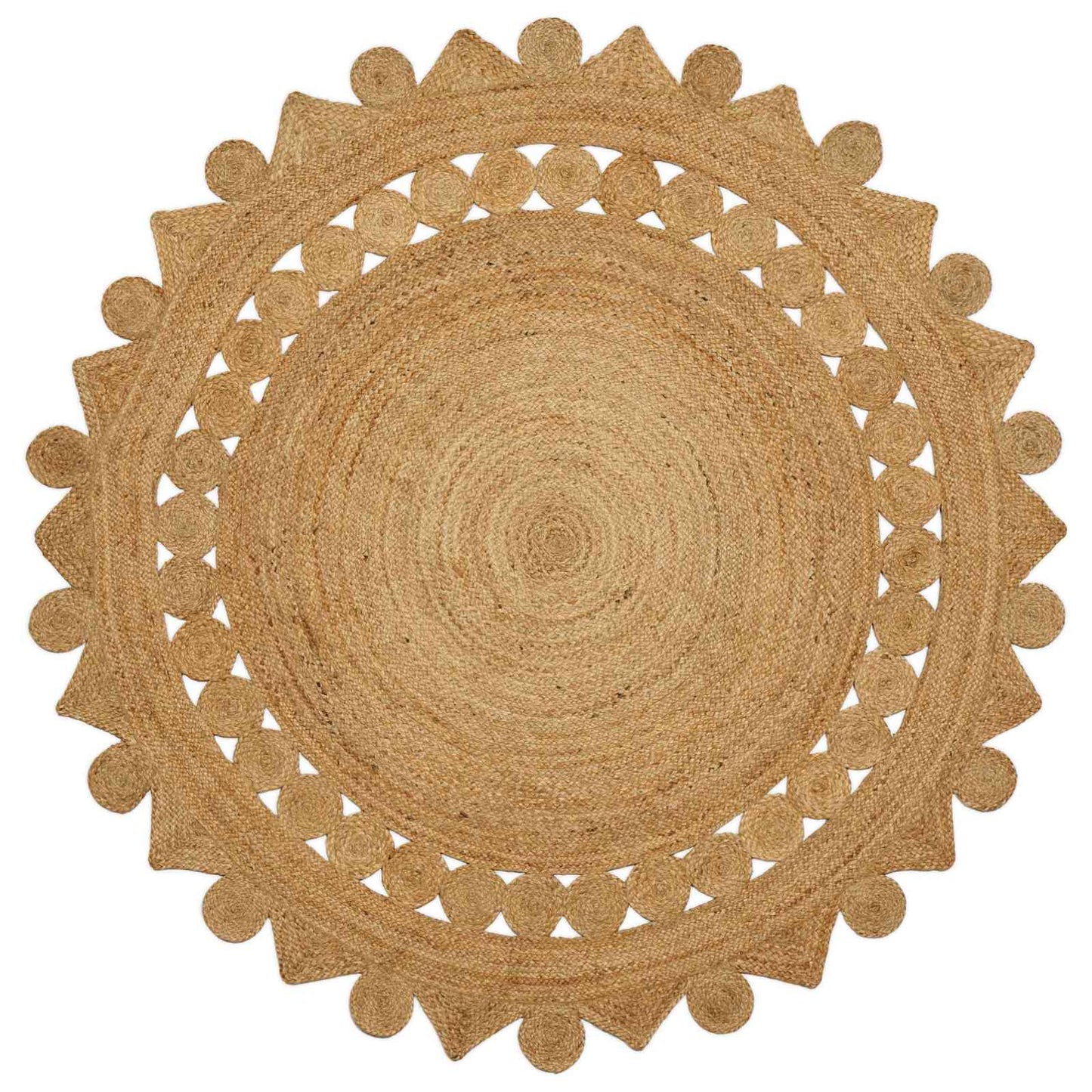 Tappeto Marrone Ø 180 cm Juta