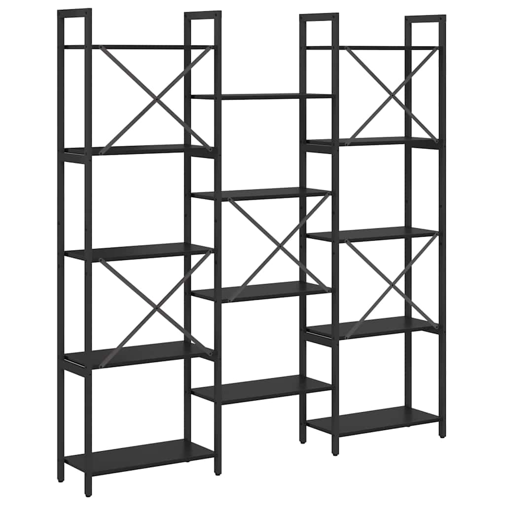 Libreria Rovere Nero 156 x 25 x 167 cm Legno multistrato