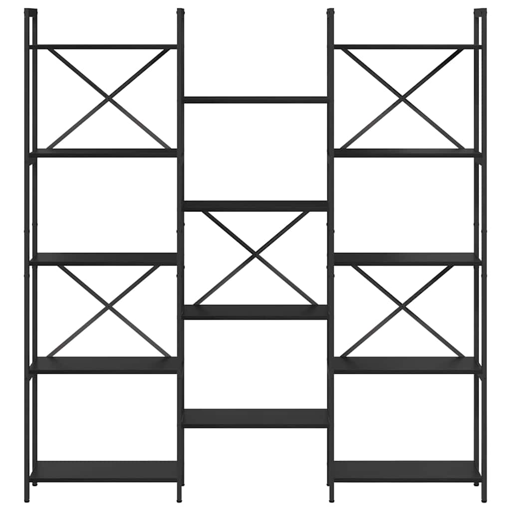 Libreria Rovere Nero 156 x 25 x 167 cm Legno multistrato