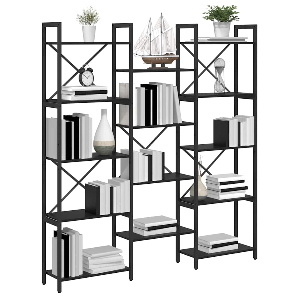 Libreria Rovere Nero 156 x 25 x 167 cm Legno multistrato