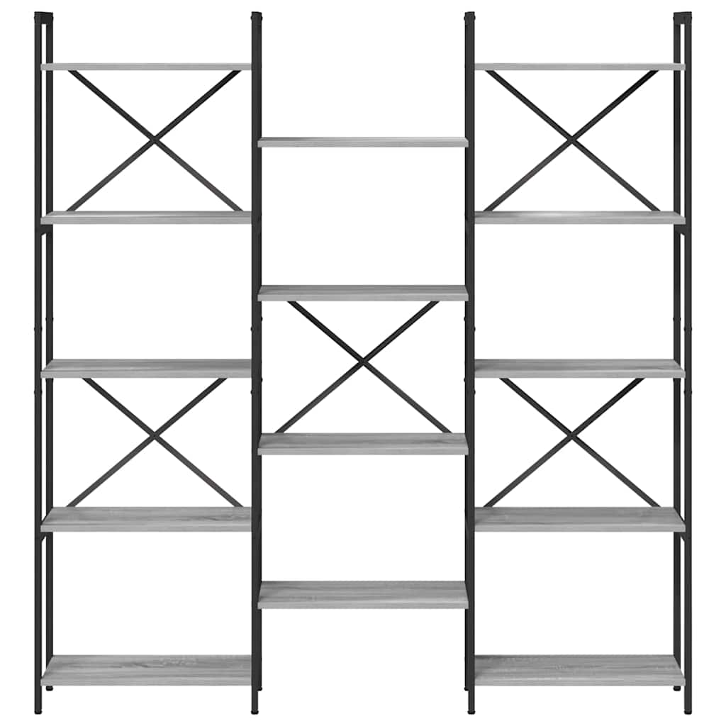 Libreria Grigio sonoma 156 x 25 x 167 cm Legno multistrato