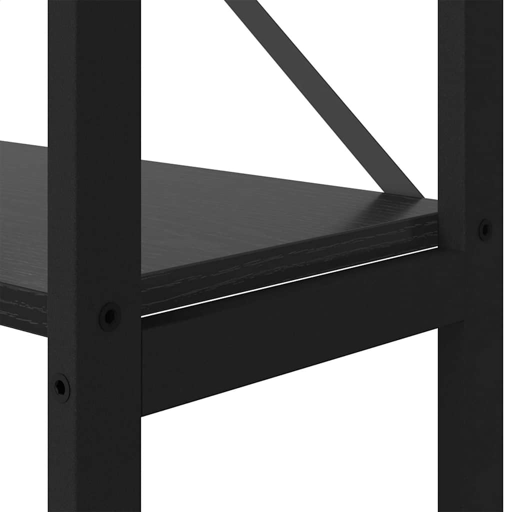 Libreria Rovere Nero 40 x 30 x 189,5 cm Legno multistrato