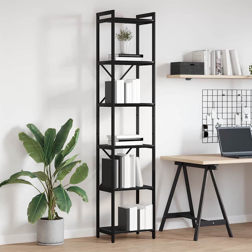 Libreria Rovere Nero 40 x 30 x 189,5 cm Legno multistrato