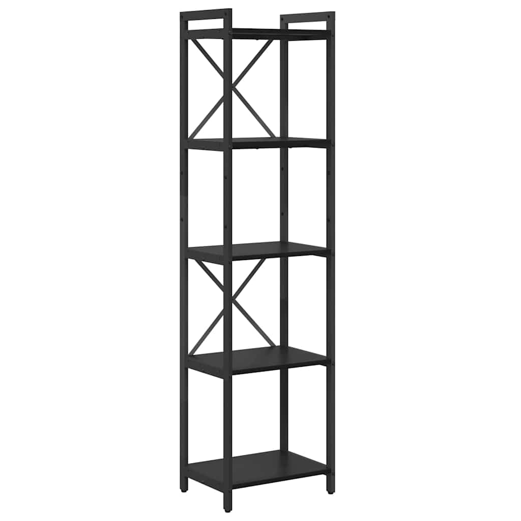 Libreria Rovere Nero 40 x 30 x 155 cm Legno multistrato | homemem39