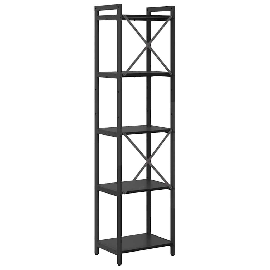 Libreria Rovere Nero 40 x 30 x 155 cm Legno multistrato | homemem39