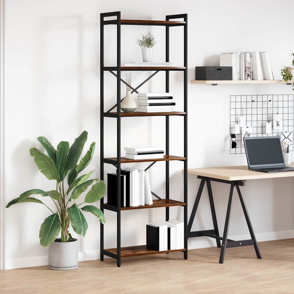 Libreria Rovere fumé 40 x 30 x 85 cm Legno multistrato