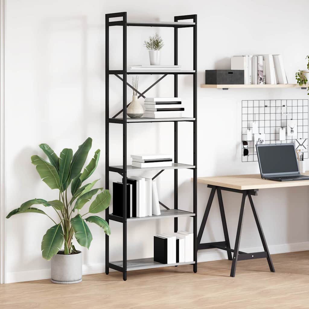 Libreria Grigio sonoma 40 x 30 x 85 cm Legno multistrato