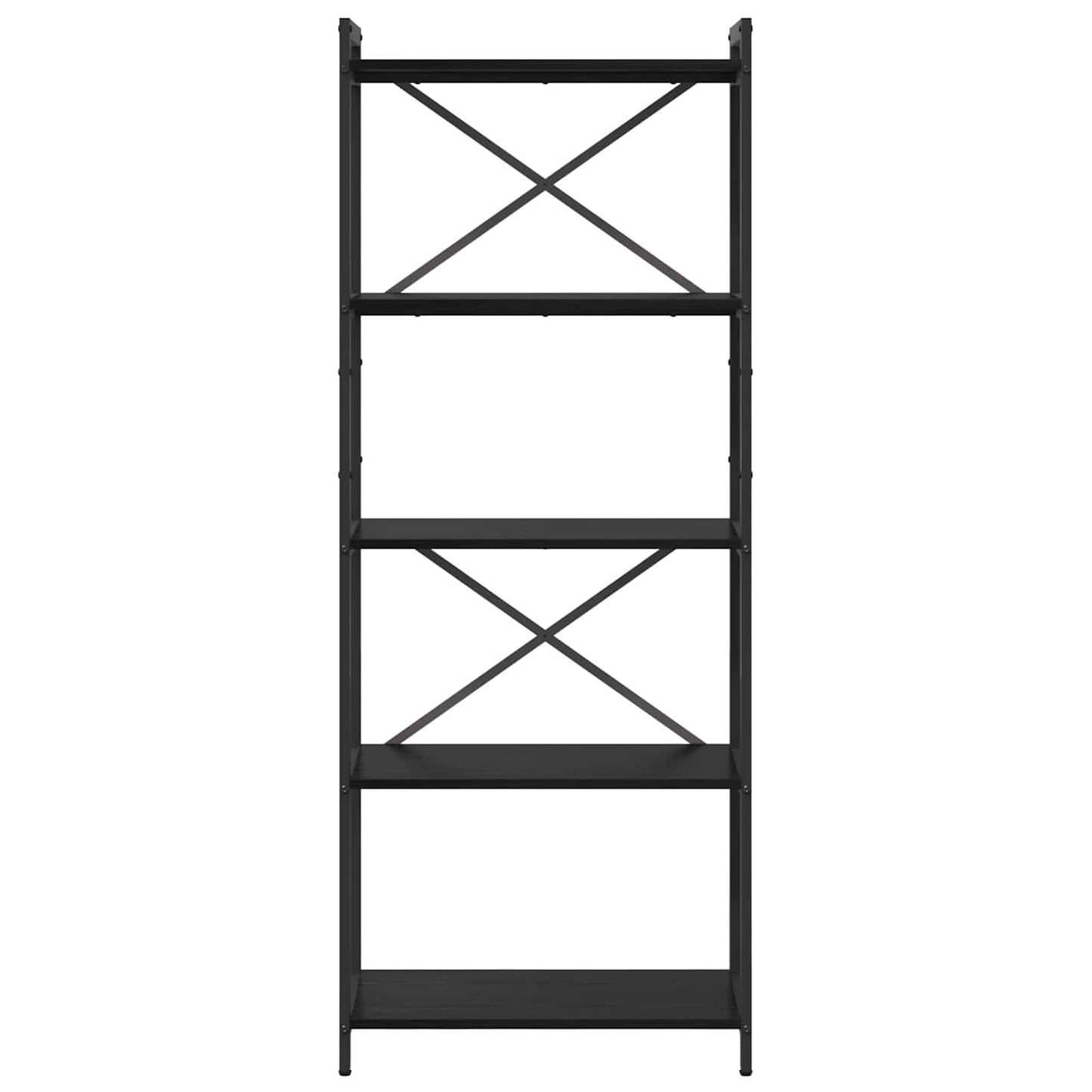 Libreria Rovere Nero 60 x 30 x 155 cm Legno multistrato