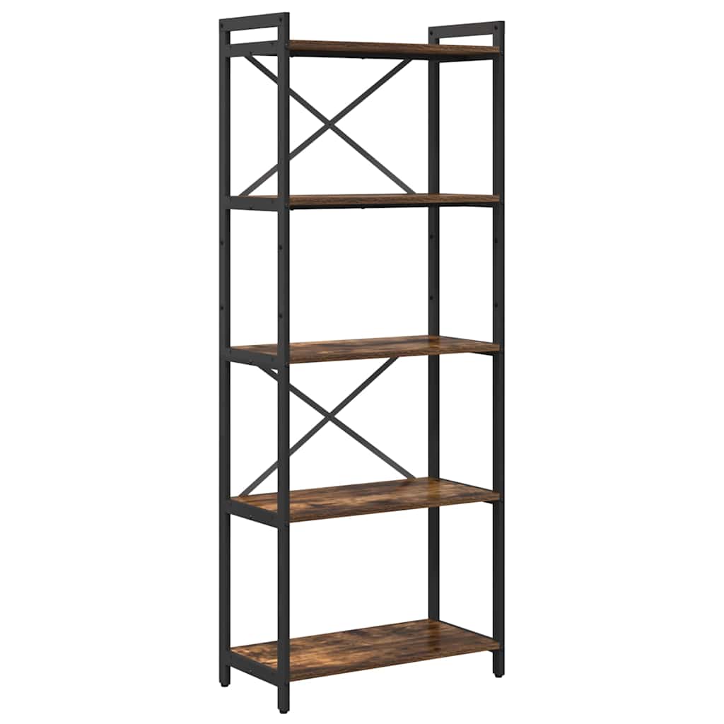 Libreria Rovere fumé 60 x 30 x 155 cm Legno multistrato