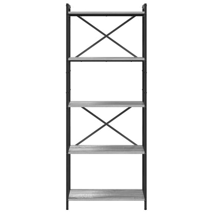Libreria Grigio sonoma 60 x 30 x 155 cm Legno multistrato | homemem39