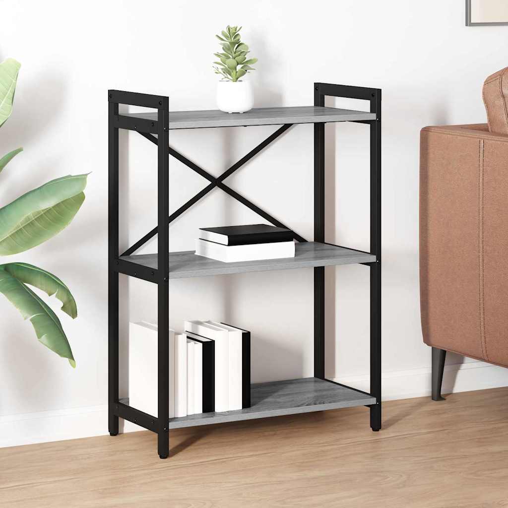 Libreria Grigio sonoma 60 x 30 x 85 cm Legno multistrato | homemem39