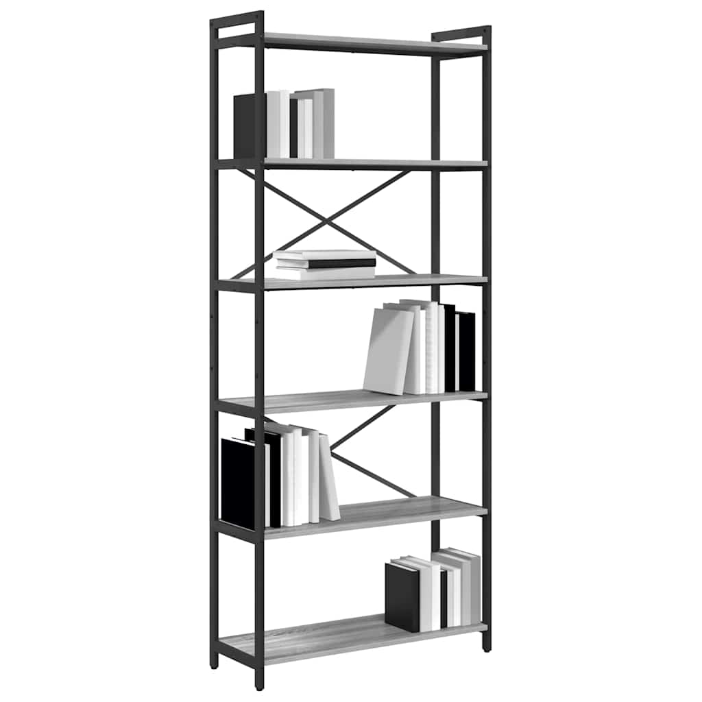 Libreria Grigio sonoma 40 x 30 x 85 cm Legno multistrato