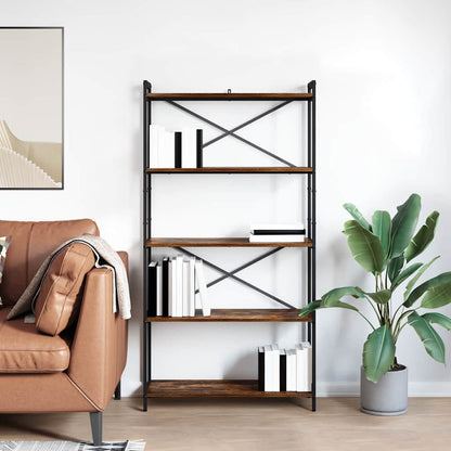 Libreria Rovere fumé 80 x 30 x 155 cm Legno multistrato | homemem39