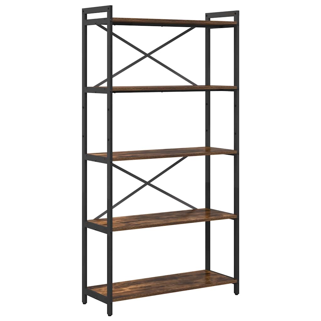 Libreria Rovere fumé 80 x 30 x 155 cm Legno multistrato
