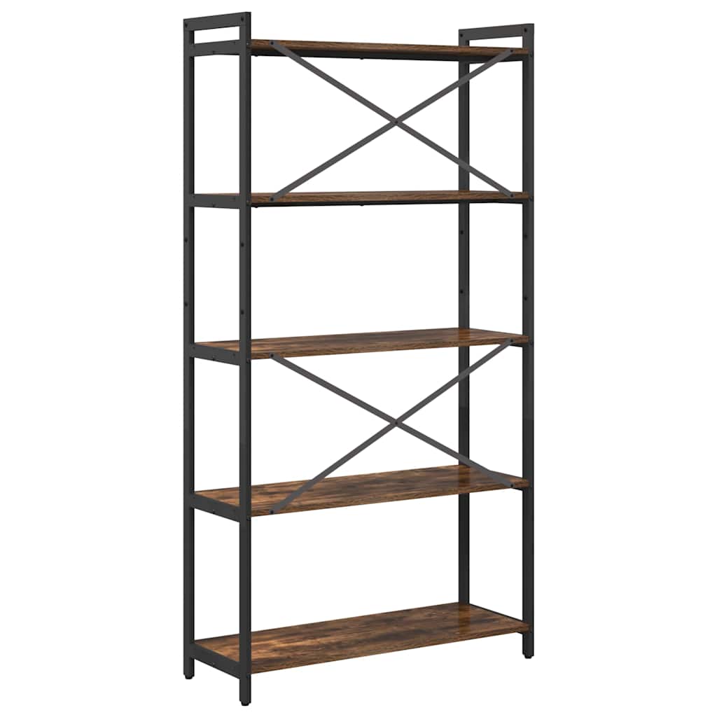 Libreria Rovere fumé 80 x 30 x 155 cm Legno multistrato | homemem39
