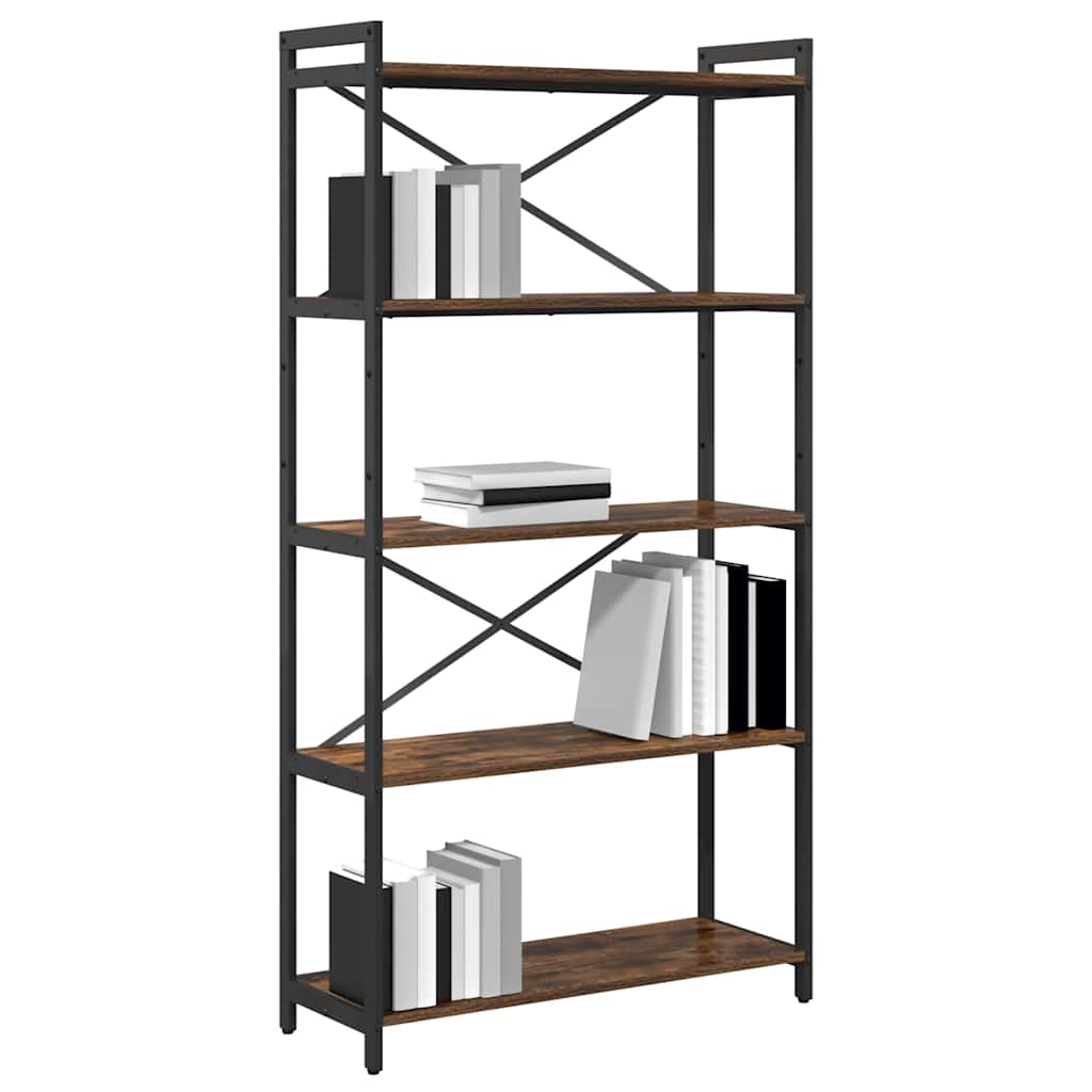 Libreria Rovere fumé 80 x 30 x 155 cm Legno multistrato | homemem39