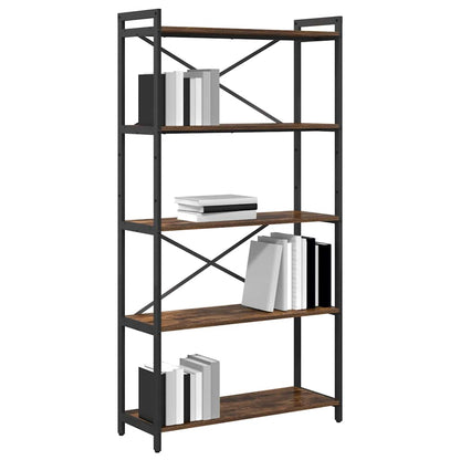 Libreria Rovere fumé 80 x 30 x 155 cm Legno multistrato | homemem39