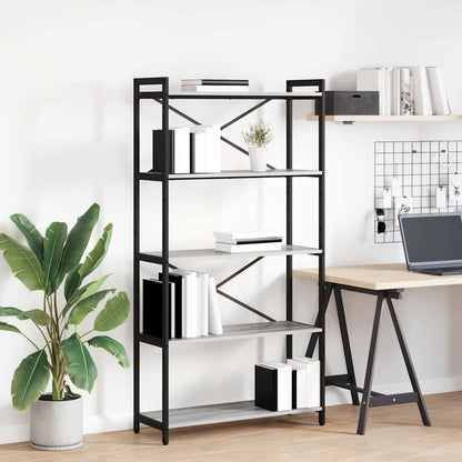 Libreria Grigio sonoma 80 x 30 x 155 cm Legno multistrato | homemem39