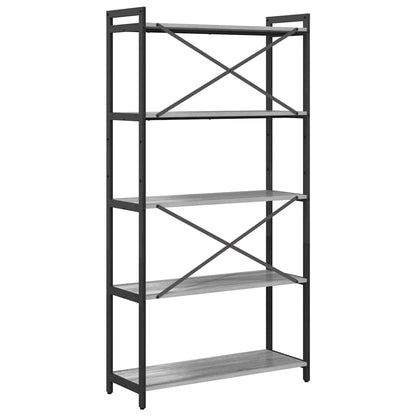 Libreria Grigio sonoma 80 x 30 x 155 cm Legno multistrato | homemem39