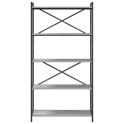 Libreria Grigio sonoma 80 x 30 x 155 cm Legno multistrato | homemem39