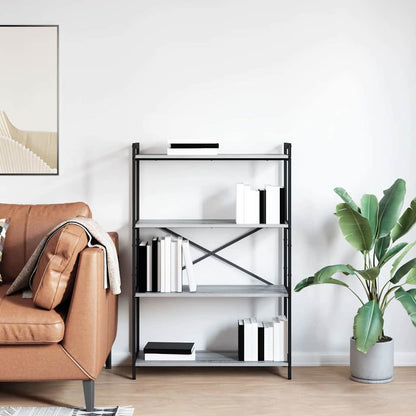 Libreria Grigio sonoma 80 x 30 x 120 cm Legno multistrato