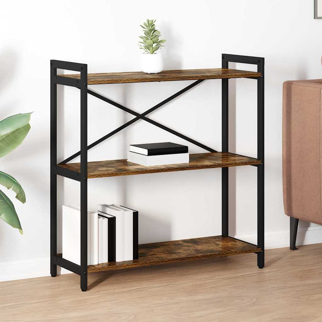 Libreria Rovere fumé 80 x 30 x 85 cm Legno multistrato