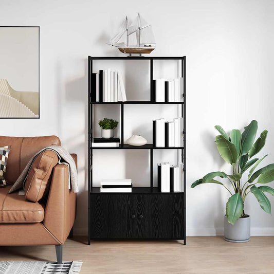 Libreria Rovere Nero 80 x 30 x 155,5 cm Legno multistrato | homemem39
